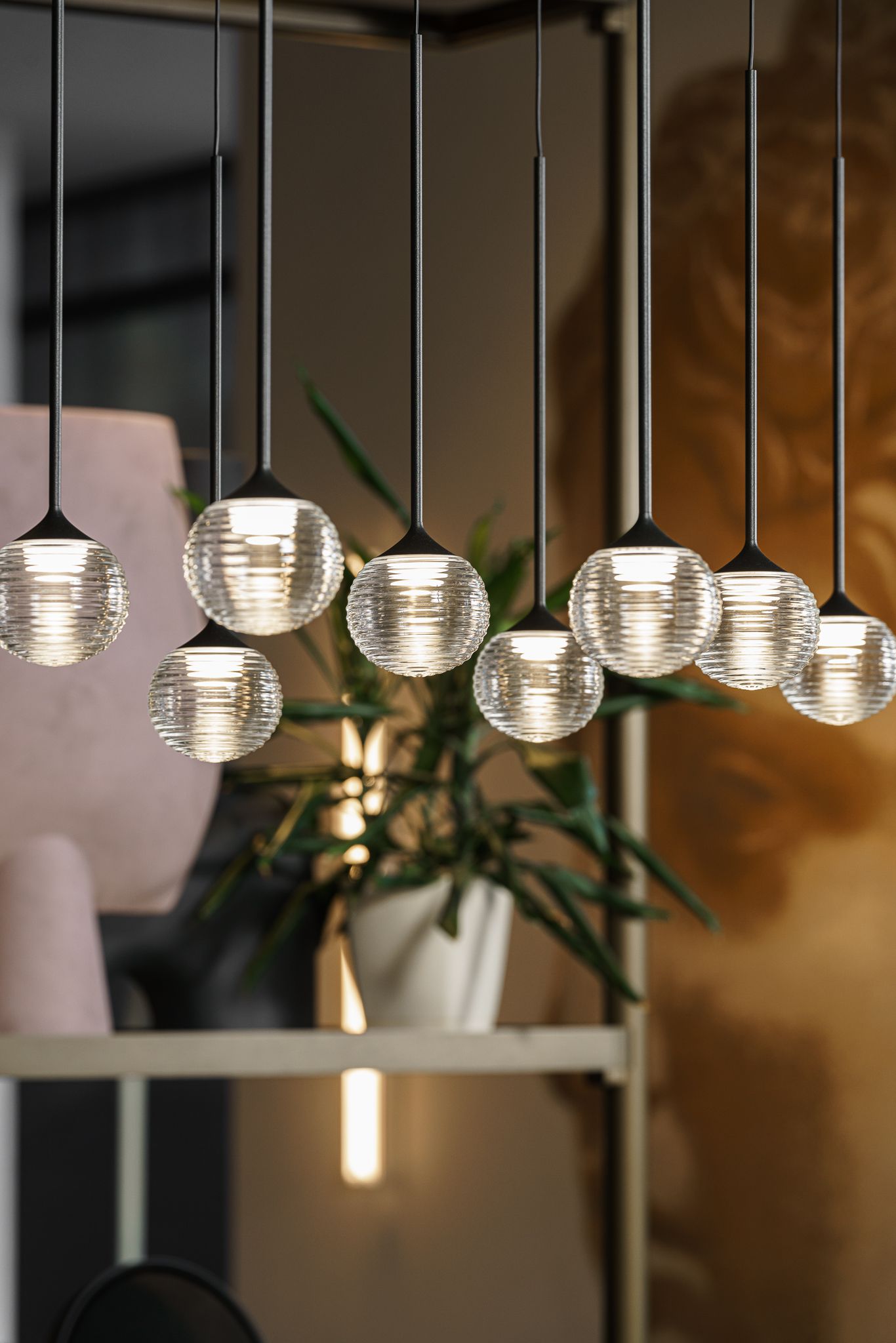 Vibia Подвесной светильник Algorithm 0870 Graphite от Vibia — в интерьере