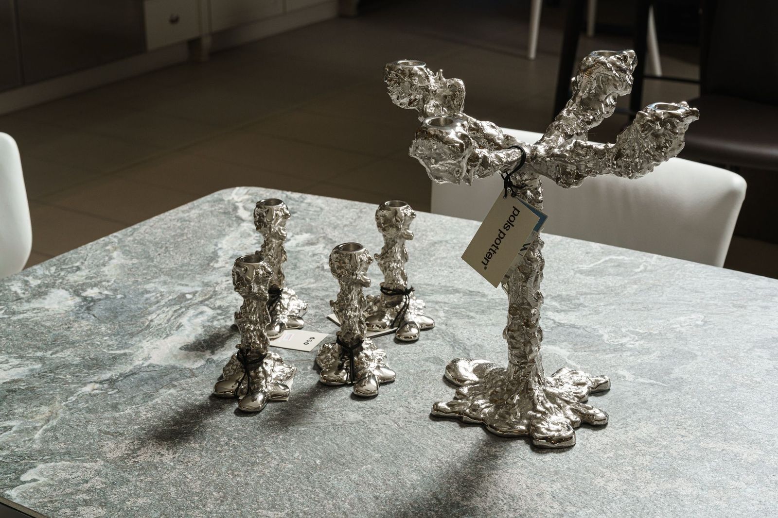 Polspotten Подсвечник Drip 4-Arms Silver от Polspotten — в интерьере