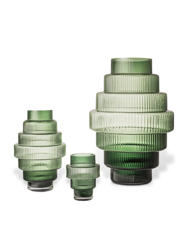 Polspotten Ваза Steps Dark Green L от Polspotten