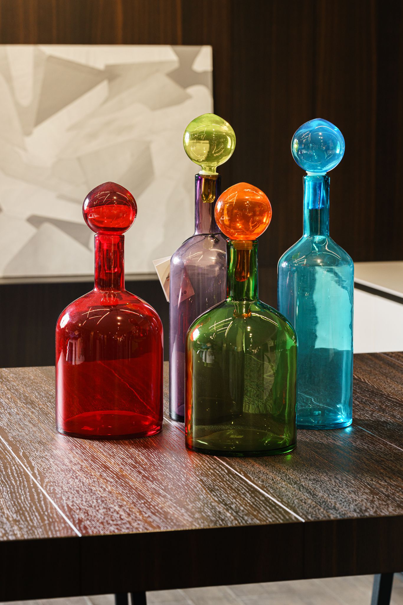 Polspotten Сет из 4х бутылей Bubbles and Bottles L multi colour от Polspotten — в интерьере