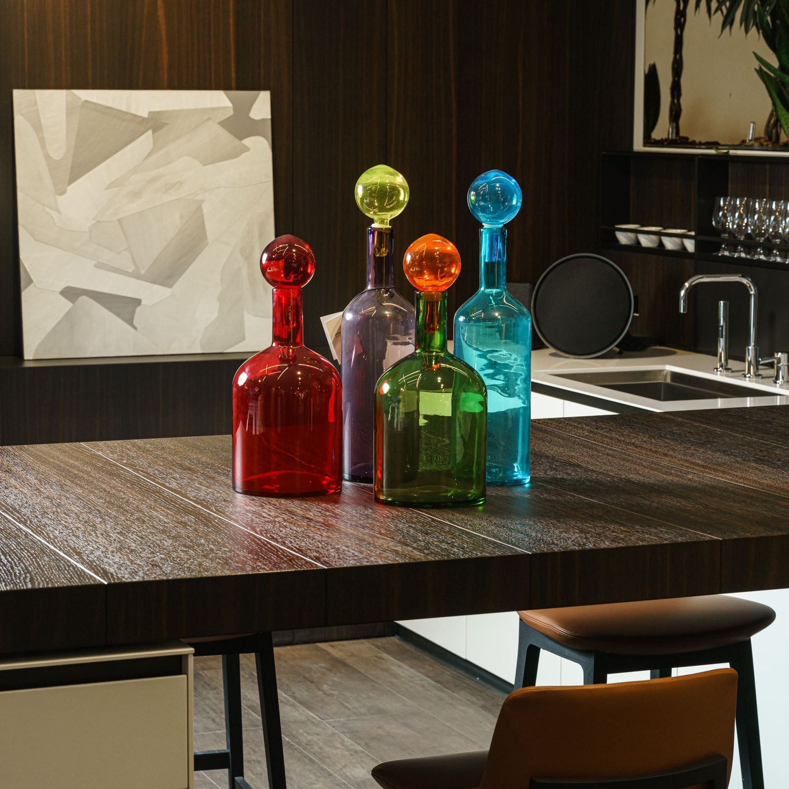 Polspotten Сет из 4х бутылей Bubbles and Bottles L multi colour от Polspotten — в интерьере