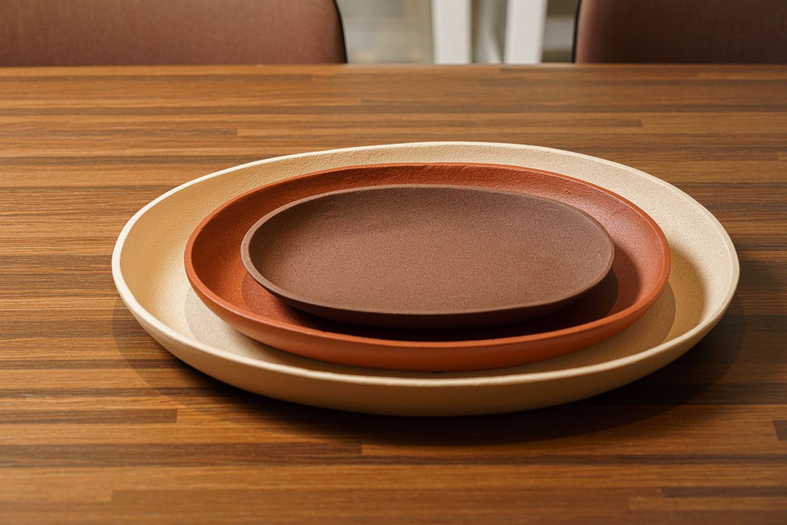 Polspotten Сет из 3 тарелок Greek Trays Brown от Polspotten — в интерьере