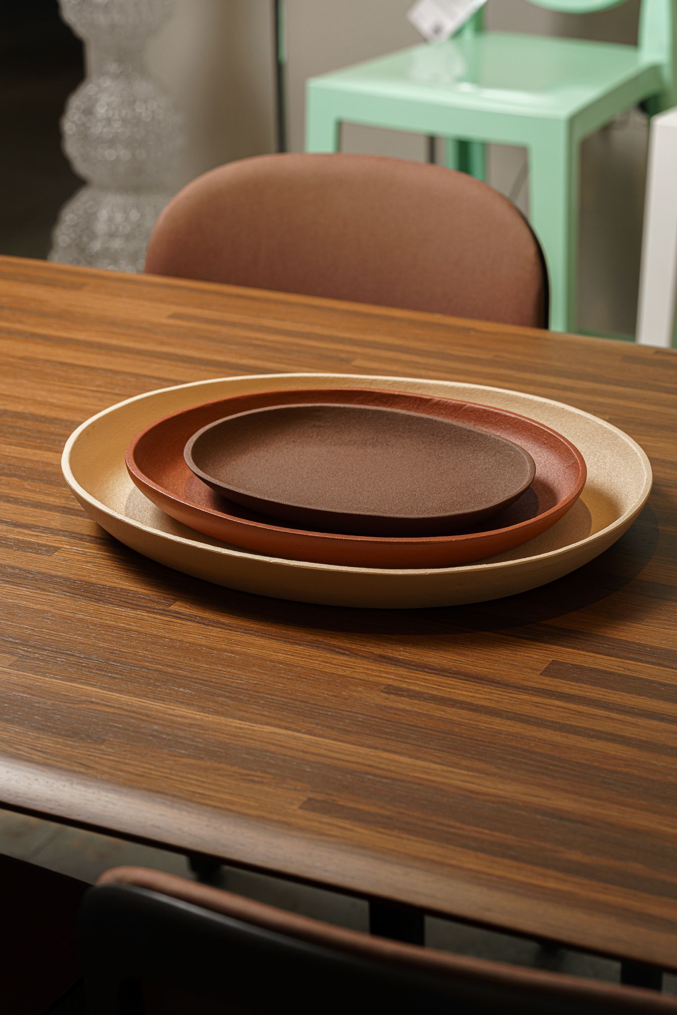 Polspotten Сет из 3 тарелок Greek Trays Brown от Polspotten — в интерьере