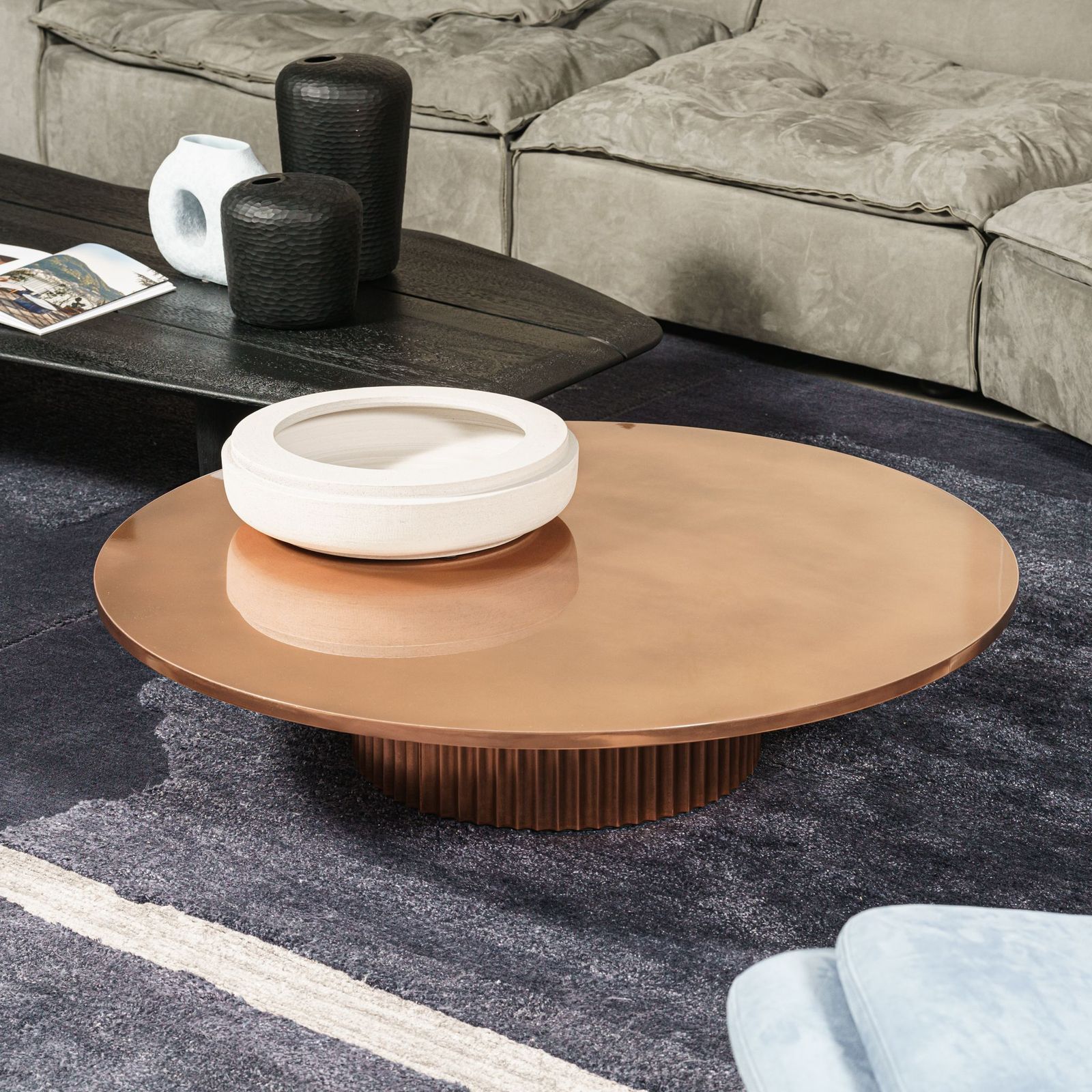 Baxter Журнальный столик Allure 110 Copper от Baxter — в интерьере