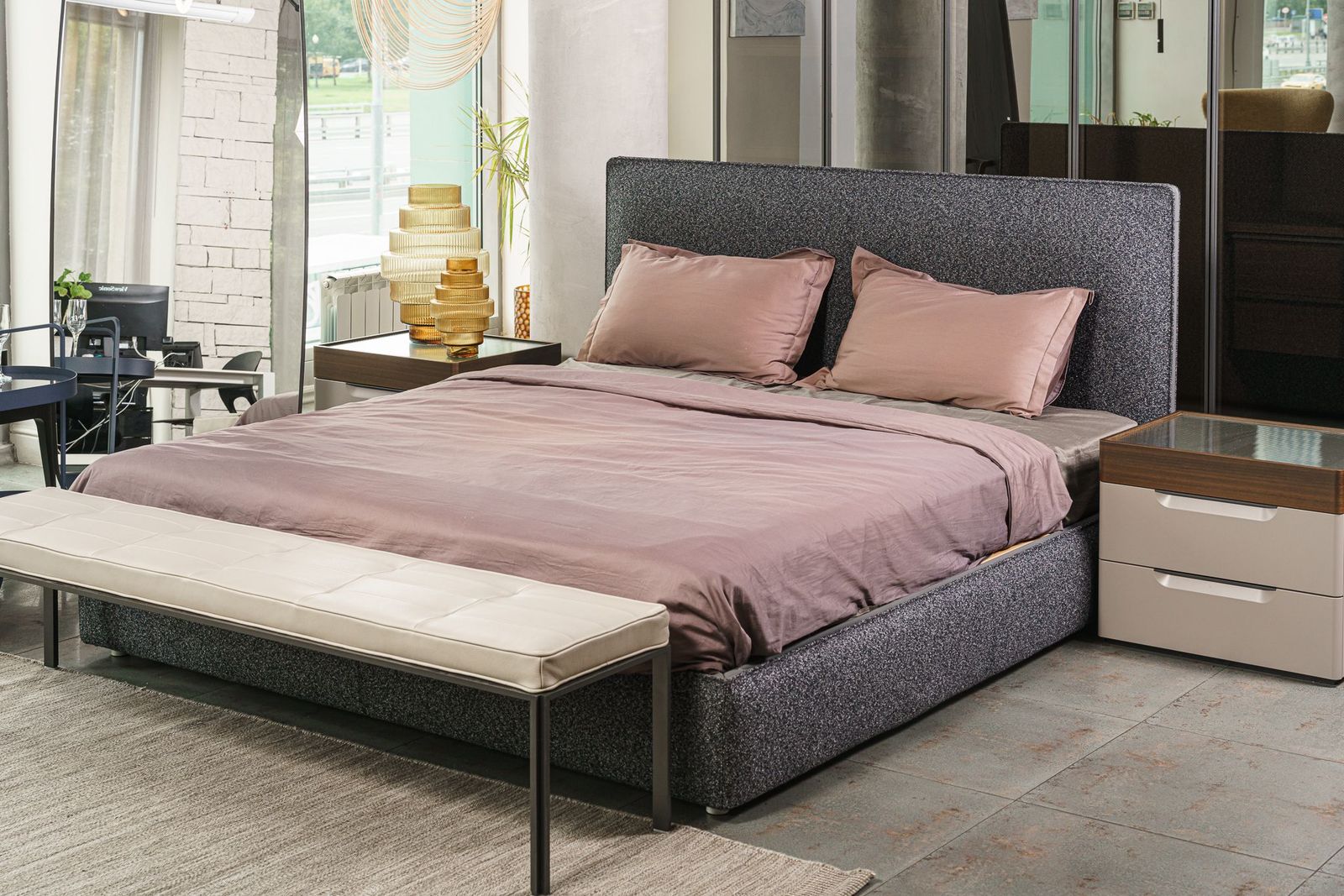 Molteni&C Кровать в стиле минимализм Ribbon Kiwi от Molteni & C — в интерьере