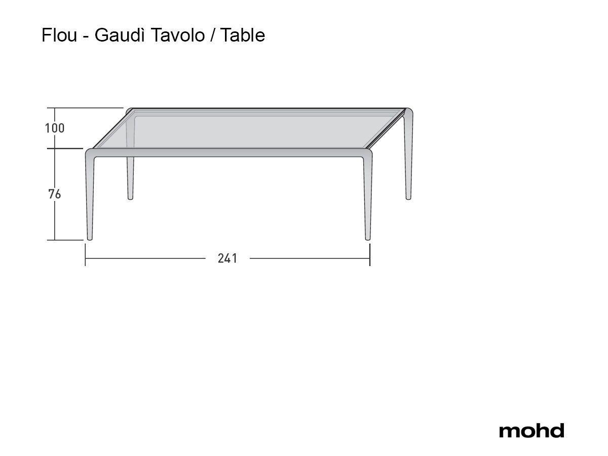 Flou Стол Gaudi frassino tinto caffee от Flou