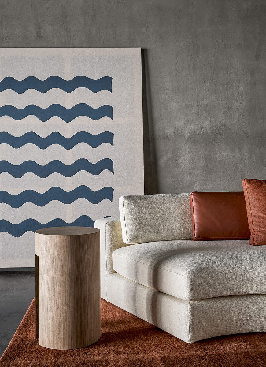 Meridiani Журнальный столик Gong 37 Oak Light от Meridiani — в интерьере