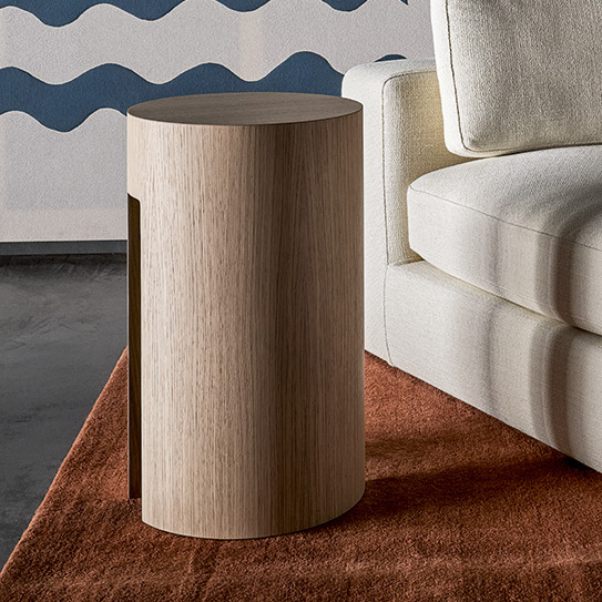 Meridiani Журнальный столик Gong 37 Oak Light от Meridiani — в интерьере