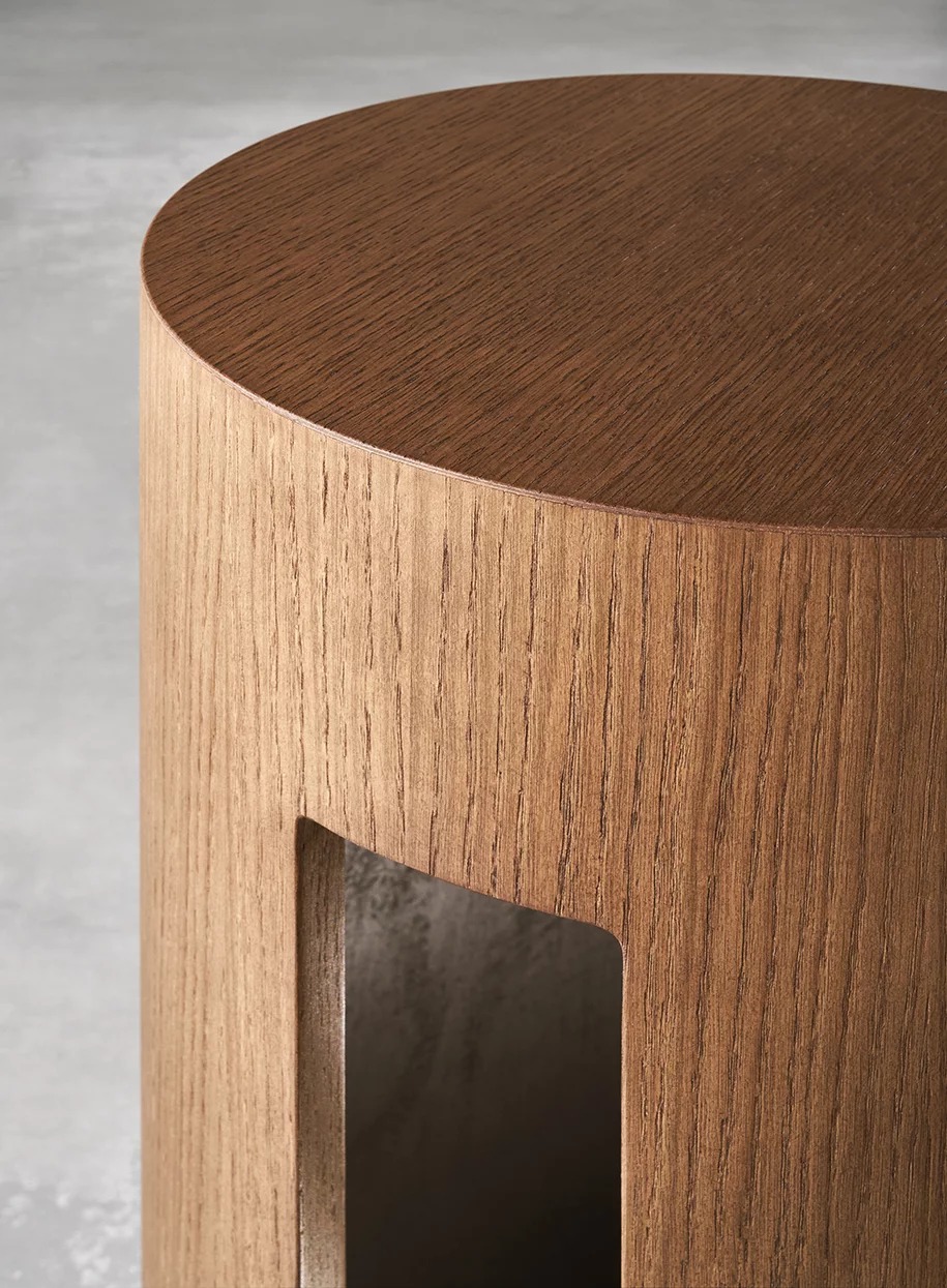 Meridiani Журнальный столик Gong 37 Oak Light от Meridiani — в интерьере