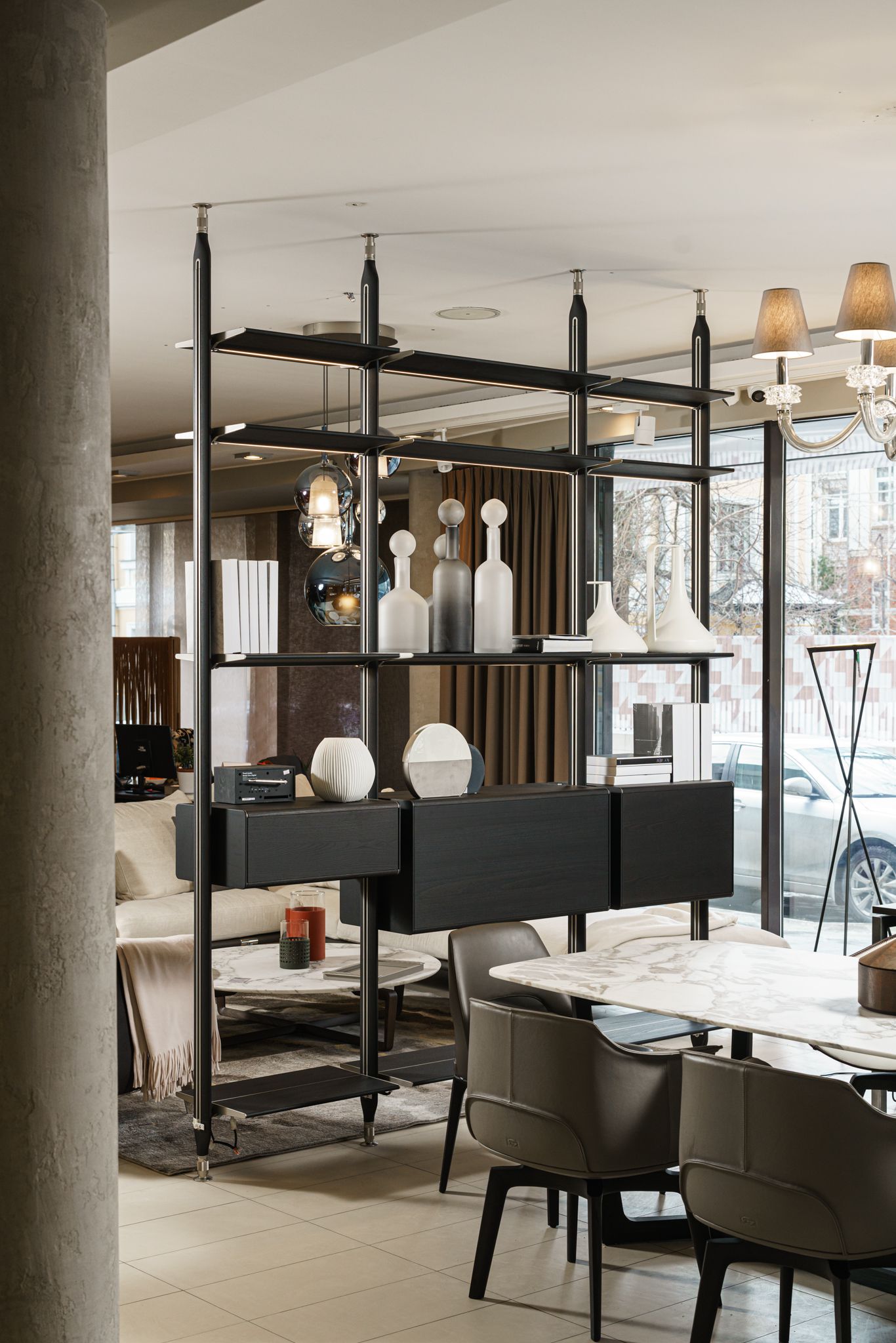 Poliform Стеллаж Lexington Day Olmo nero от Poliform — в интерьере