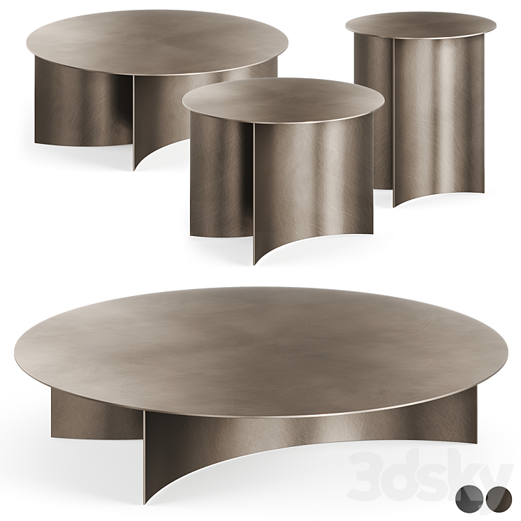 Flou Кофейный столик Pierre 45 Silver Oxide от Flou
