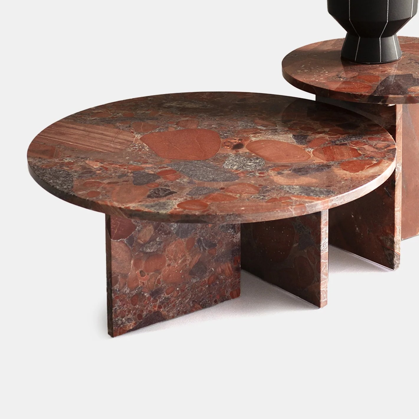 Baxter Журнальный столик Tebe Granite Red Rapsody 70 от Baxter — в интерьере
