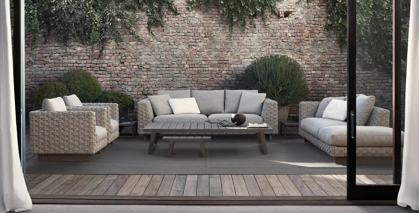 B&B Italia Уличный диван Ray Outdoor Natural от B&B Italia — в интерьере