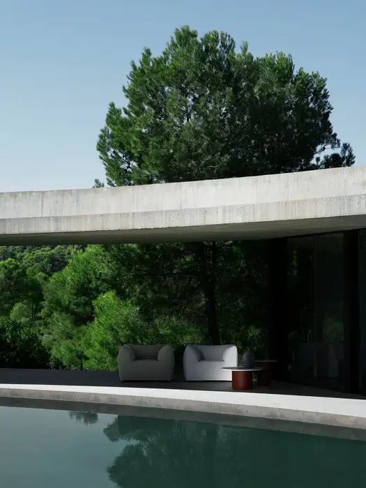 B&B Italia Уличное кресло La Bambola Outdoor от B&B Italia — в интерьере