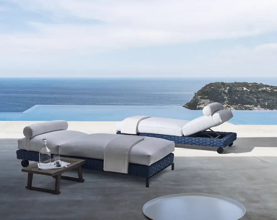 B&B Italia Уличный шезлонг Ray Outdoor Fabric от B&B Italia — в интерьере