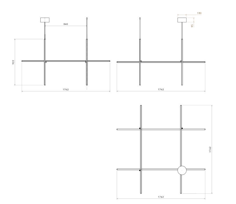 Flos Люстра Coordinates 4 Argent от Flos