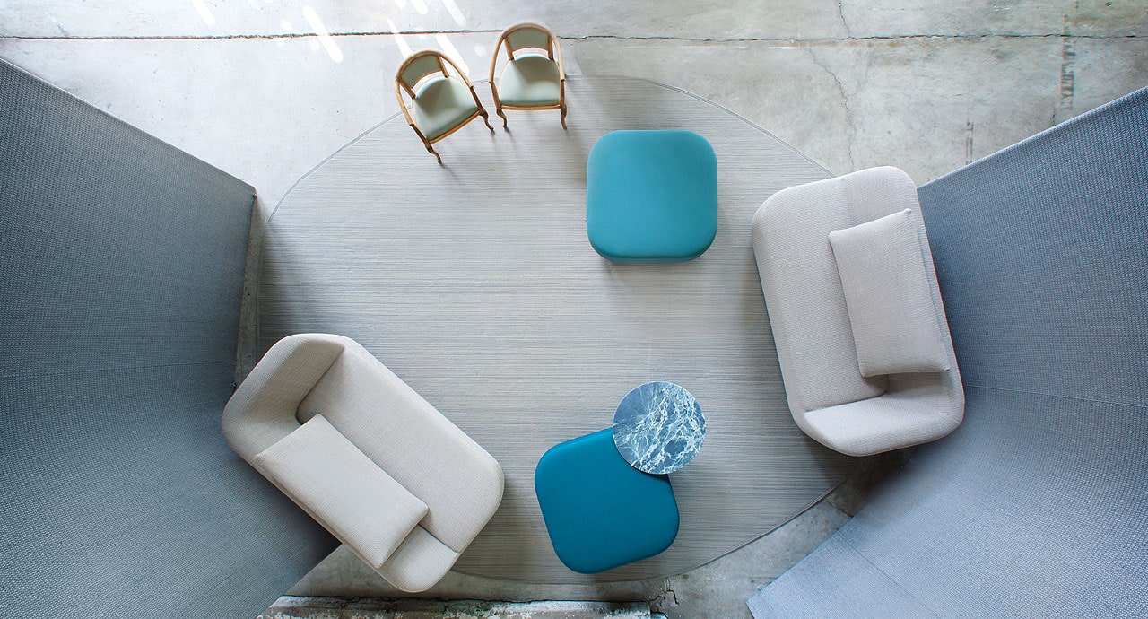 Paola Lenti Ковер Parallelo Natural от Paola Lenti — в интерьере