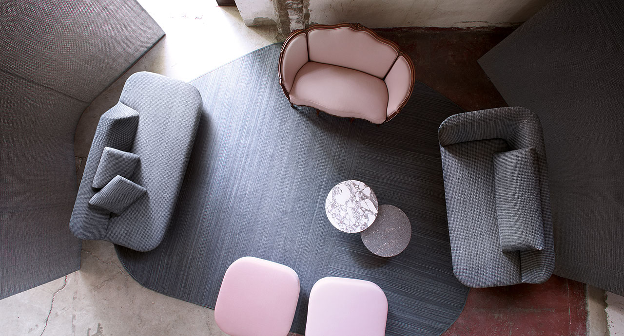 Paola Lenti Ковер Parallelo Natural от Paola Lenti — в интерьере