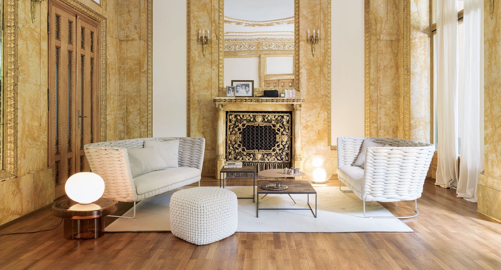 Paola Lenti Пуф Duve от Paola Lenti — в интерьере