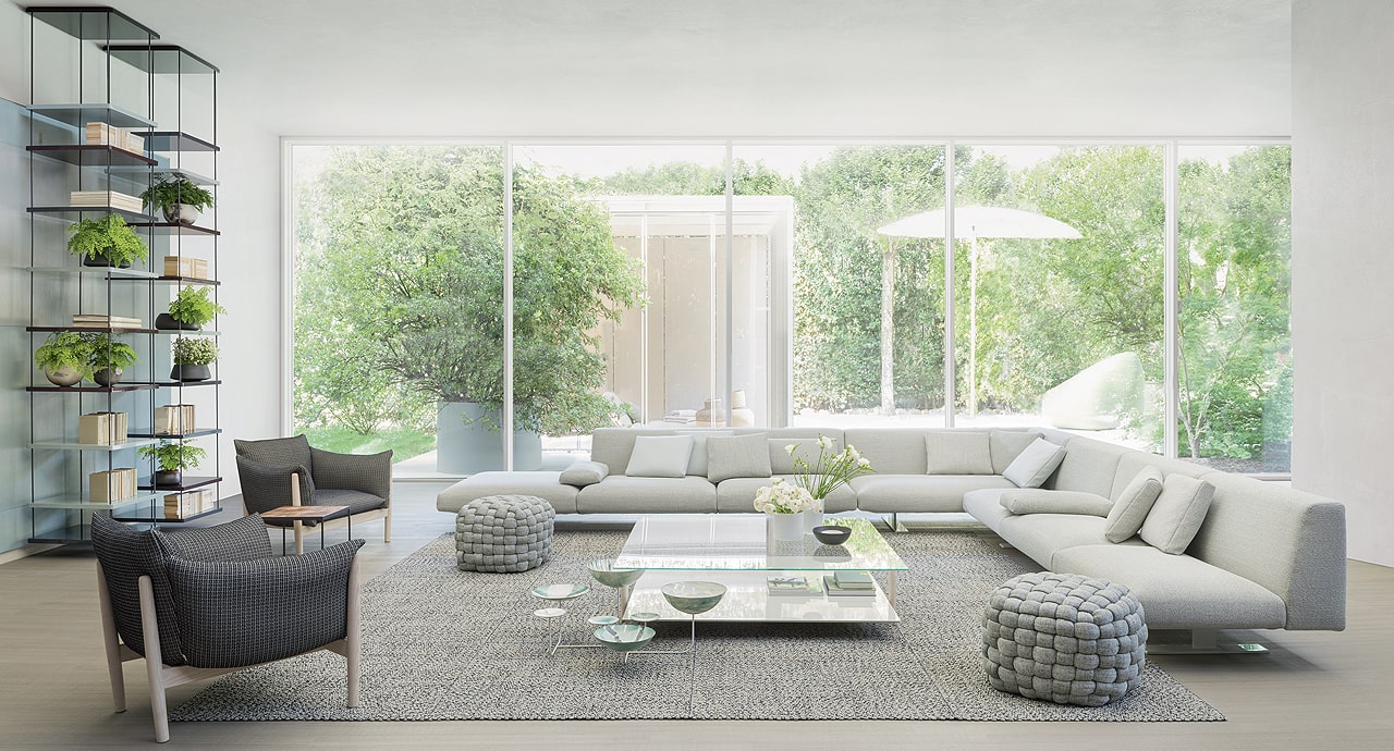 Paola Lenti Стеллаж Sospensa от Paola Lenti — в интерьере