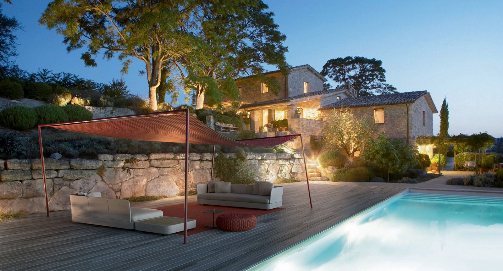 Paola Lenti Затеняющая конструкция Ala от Paola Lenti — в интерьере