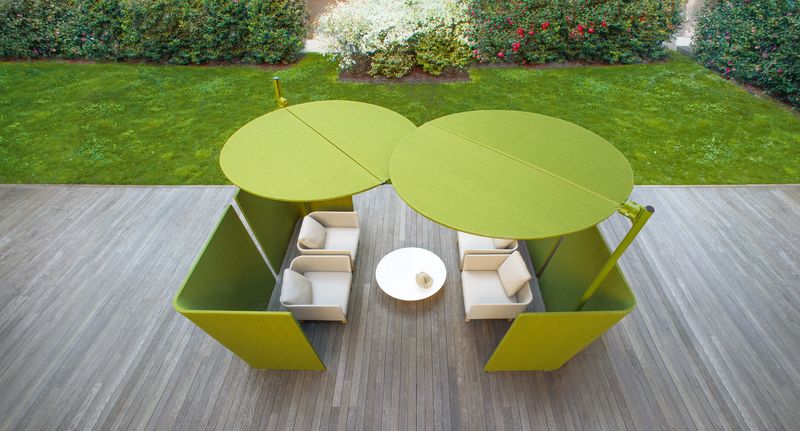 Paola Lenti Уличный зонт Ombra от Paola Lenti — в интерьере
