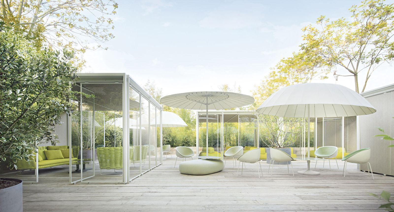 Paola Lenti Уличный зонт Bistro от Paola Lenti — в интерьере