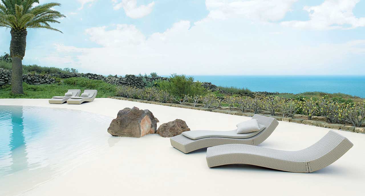 Paola Lenti Шезлонг Wave от Paola Lenti — в интерьере