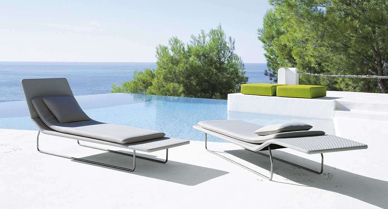 Paola Lenti Уличный шезлонг Surf от Paola Lenti — в интерьере