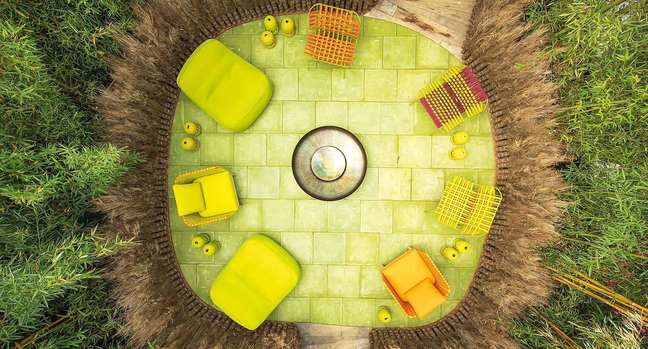 Paola Lenti Кресло Float, Float mini Outdoor от Paola Lenti — в интерьере