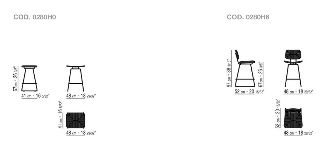 Flexform Уличный барный стул Echoes от Flexform