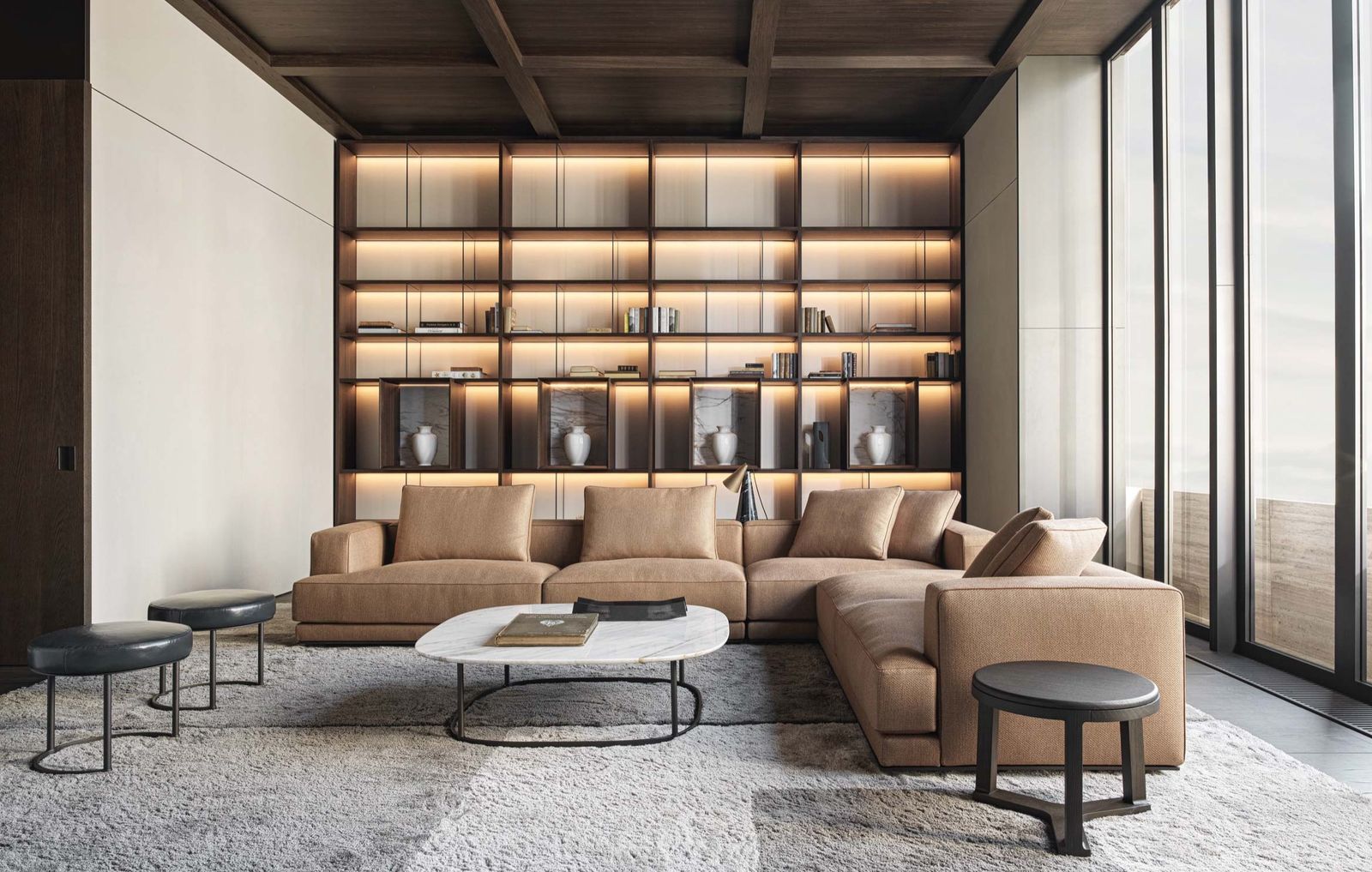 Molteni&C Пуф Regis от Molteni & C — в интерьере