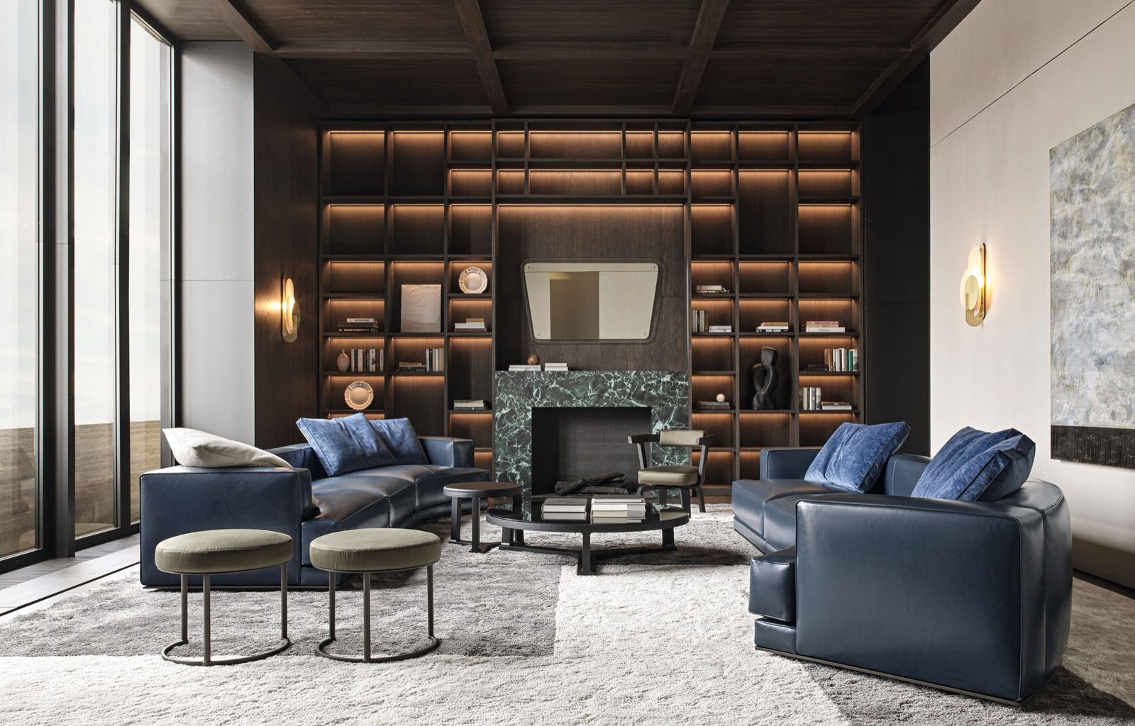 Molteni&C Пуф Regis от Molteni & C — в интерьере