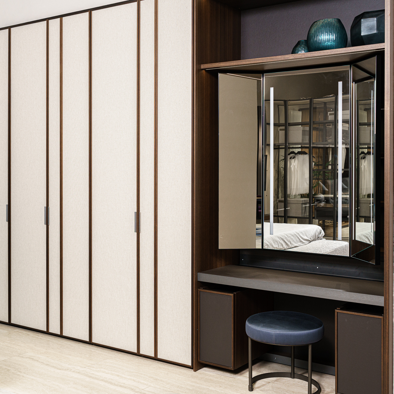 Molteni&C Шкаф с туалетным столиком Gliss Master Eucaliptus от Molteni & C — в интерьере
