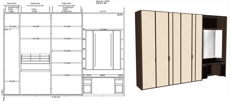 Molteni&C Шкаф с туалетным столиком Gliss Master Eucaliptus от Molteni & C