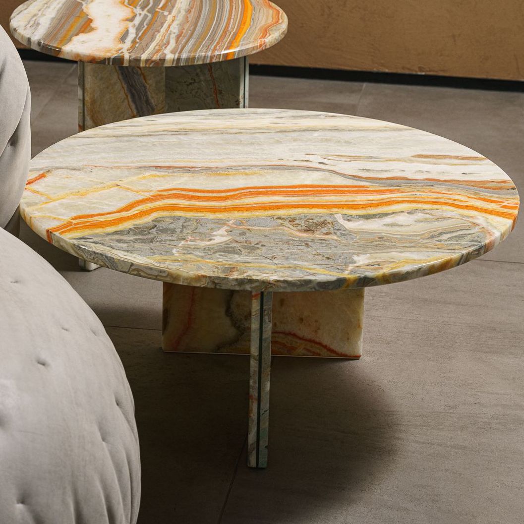 Baxter Журнальный столик Tebe Onyx Tangerine 70 от Baxter — в интерьере