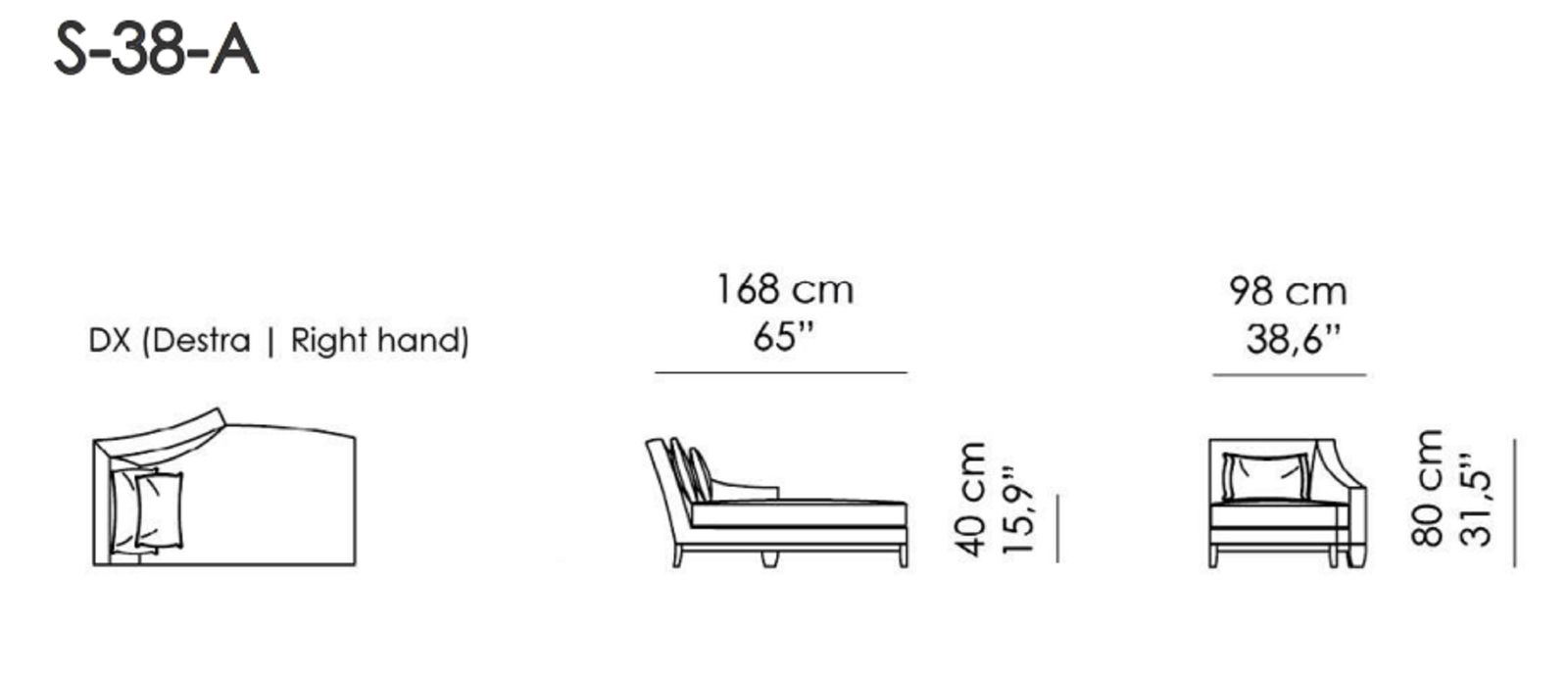Bellavista Collection Диван Josephine Dormeuse от Bellavista Collection
