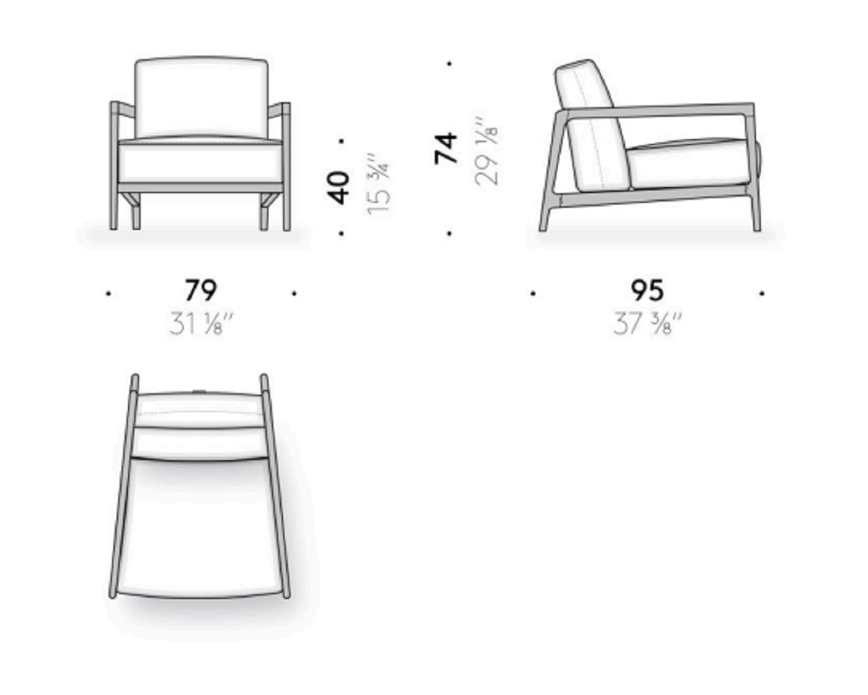 De Padova Уличное кресло Everyday Life Narrow Armchair Outdoor от De Padova