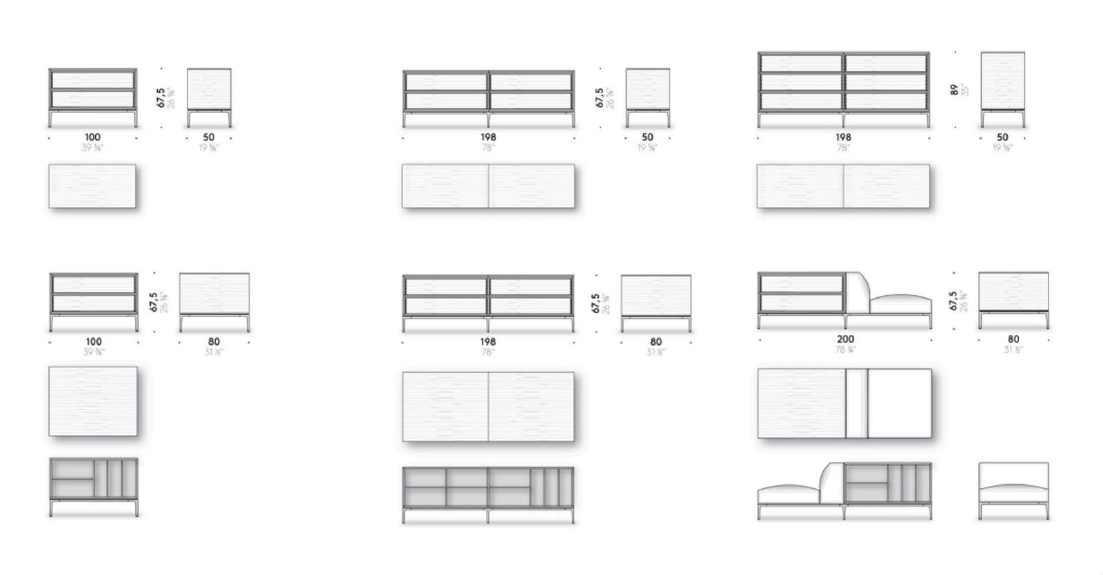 De Padova Комод Horizontal Cabinets Edition от De Padova