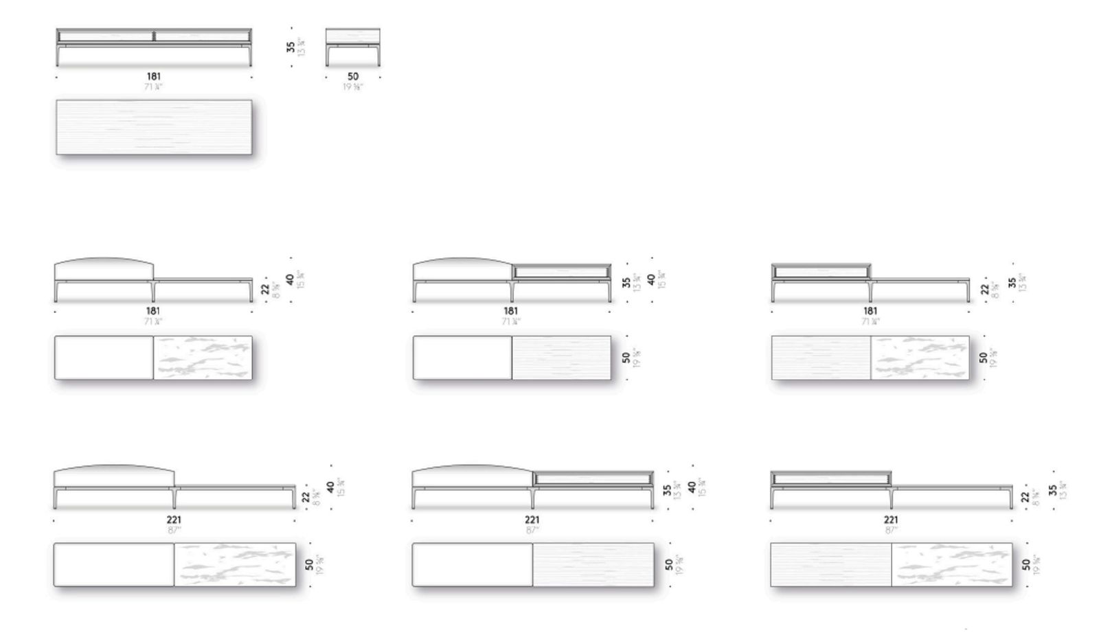 De Padova Комод Horizontal Cabinets Edition от De Padova