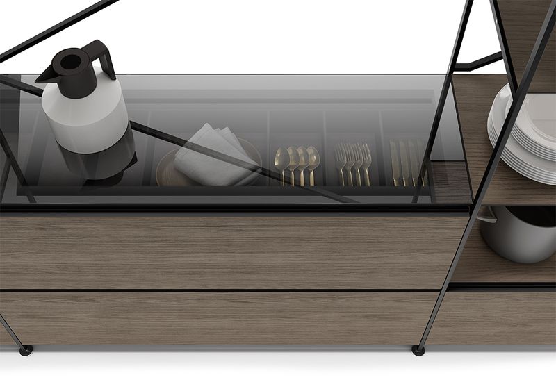 De Padova Стеллаж R.I.G. Modules Kitchen System от De Padova — в интерьере
