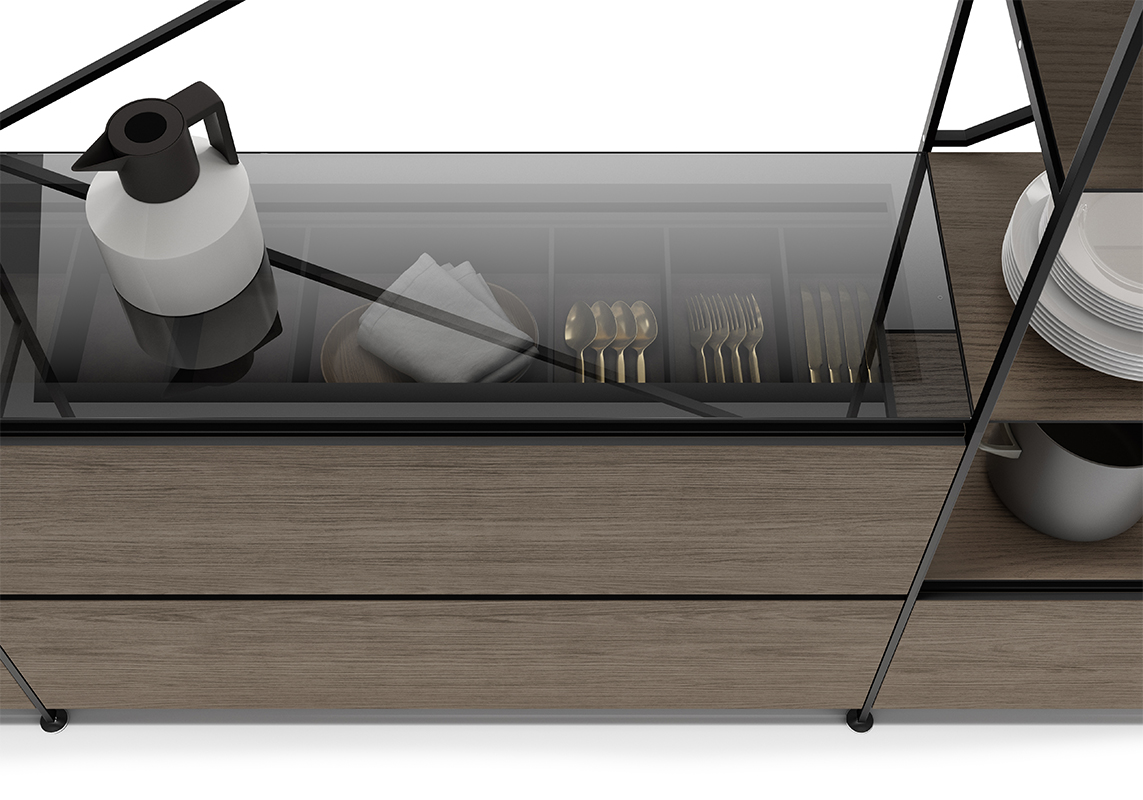 De Padova Стеллаж R.I.G. Modules Kitchen System от De Padova — в интерьере