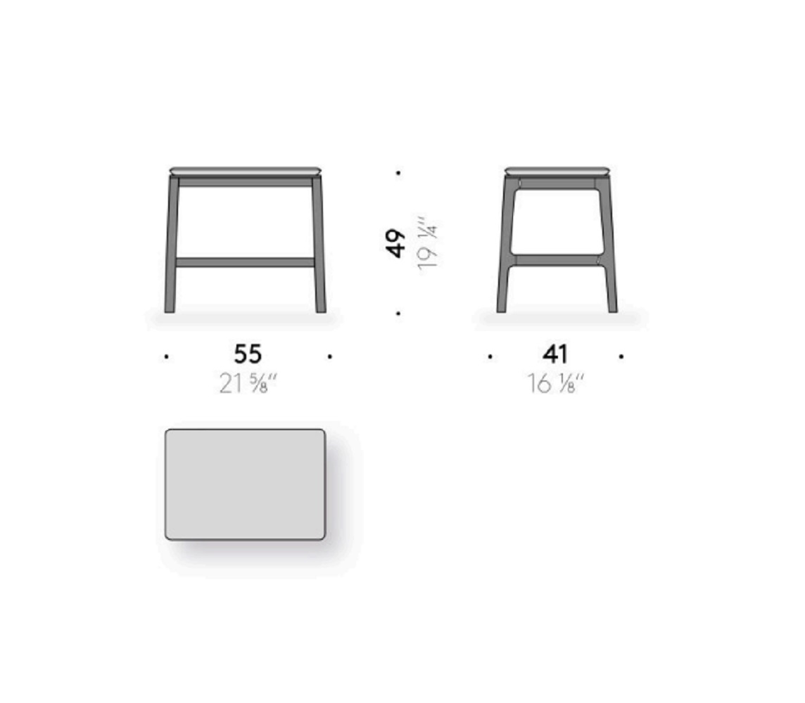 De Padova Уличный пуф - банкетка Everyday Life Stool Outdoor от De Padova