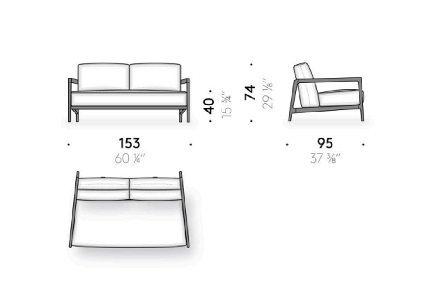 De Padova Уличный диван Everyday Life Loveseat Outdoor от De Padova
