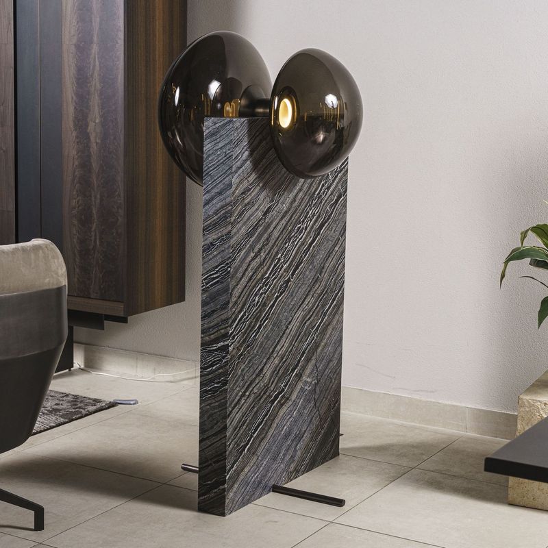 Henge Торшер Floyd Silver brown wave от Henge — в интерьере