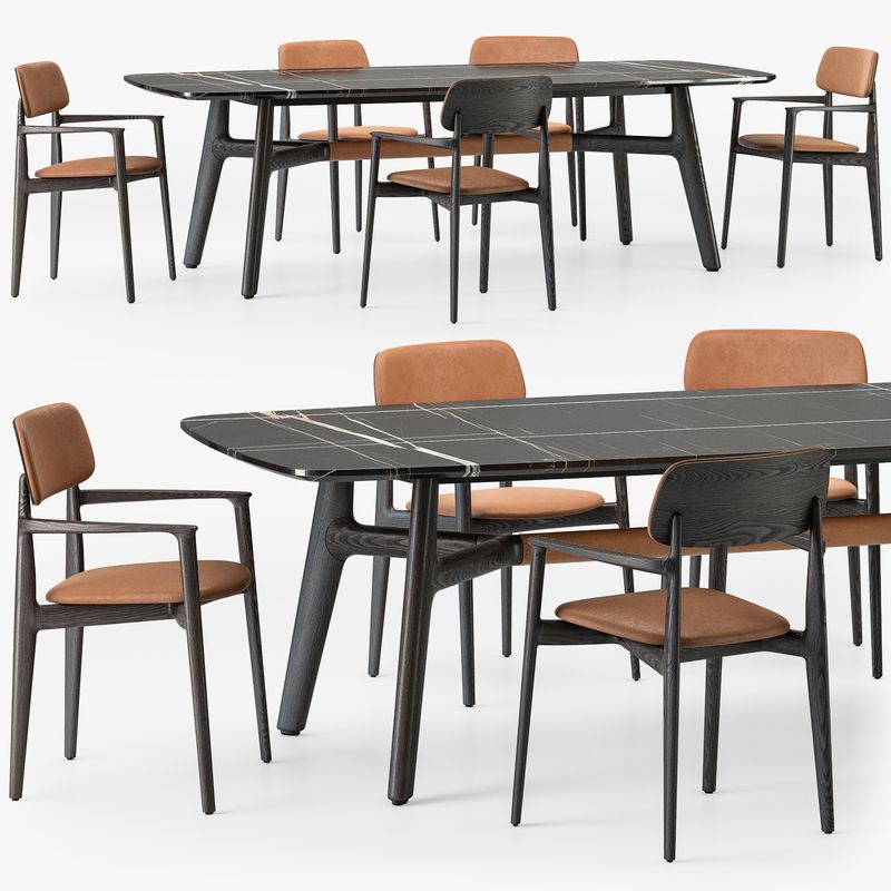 Poliform Стол Curve Sahara Noir от Poliform