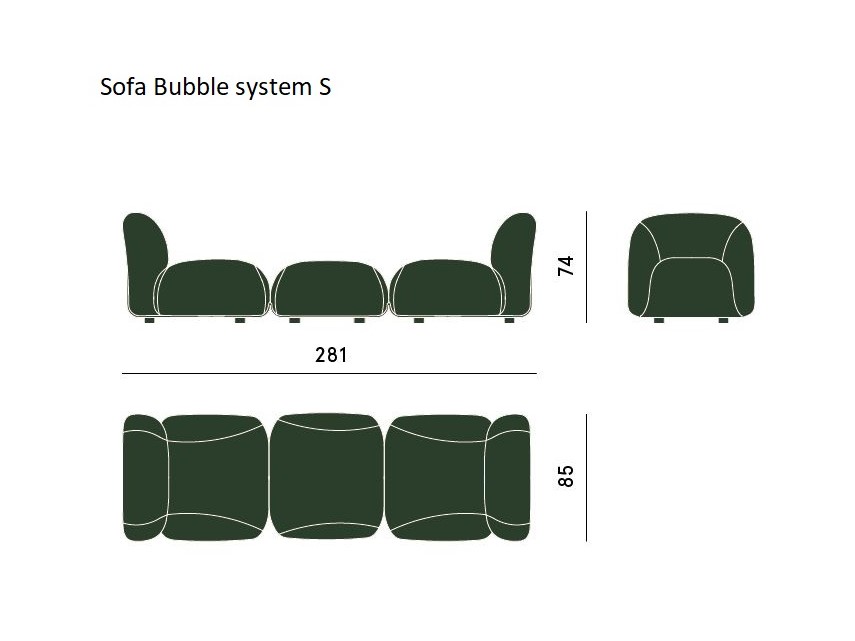 Carpanese Home Диван Bubble System от Carpanese Home