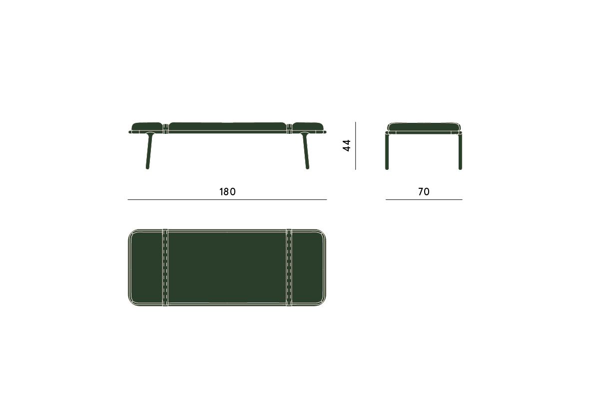 Carpanese Home Банкетка Belts XL от Carpanese Home