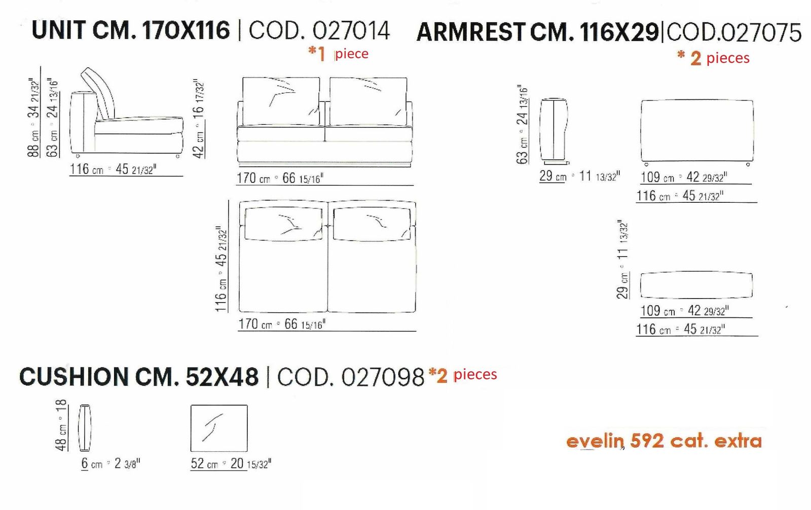 Flexform Диван двухместный Asolo 228 от Flexform