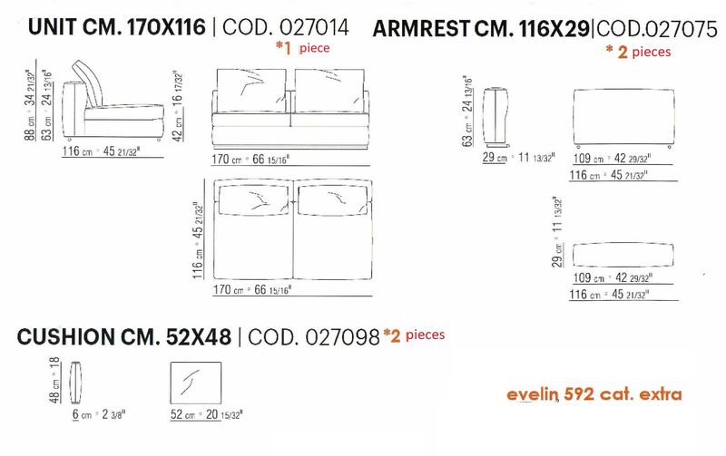 Flexform Диван двухместный Asolo 228 от Flexform